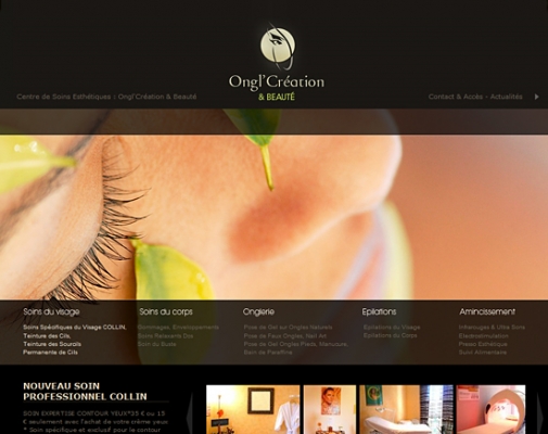 Site Ongl&rsquo;Création et Beauté